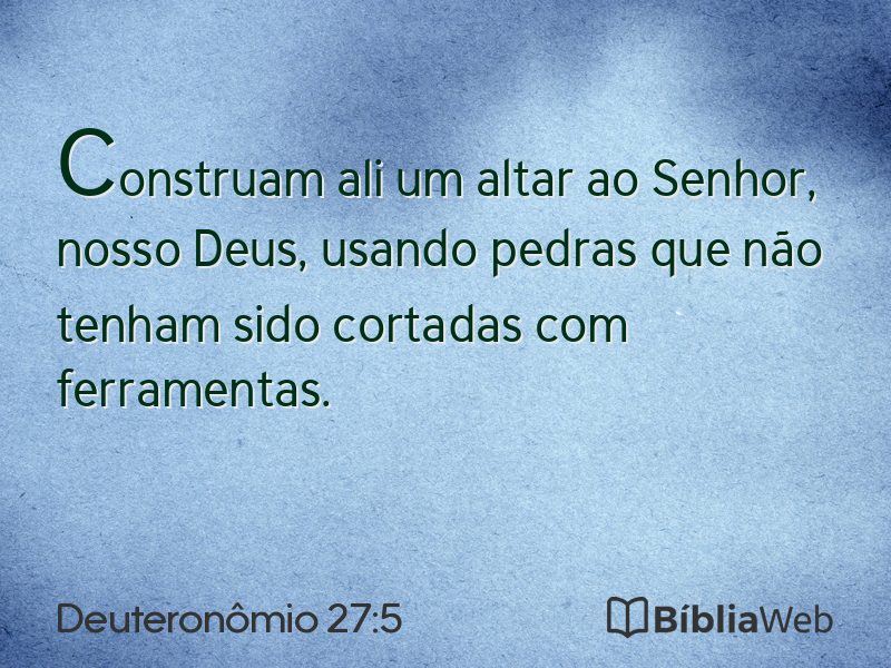 Deuteronômio 27:5 em imagem para compartilhar
