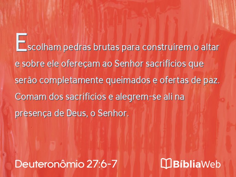 Deuteronômio 27:6-7 em imagem para compartilhar