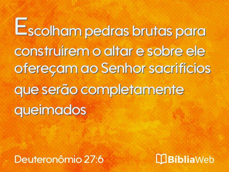 Deuteronômio 27:6 em imagem para compartilhar