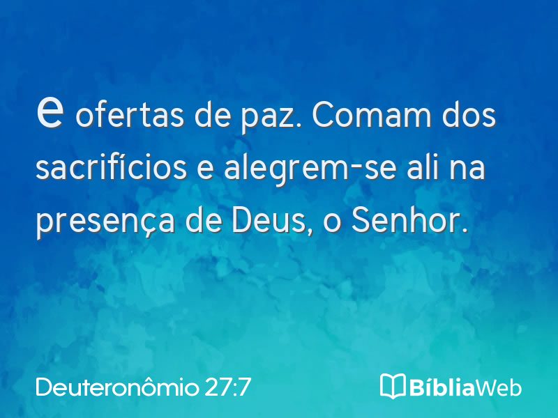Deuteronômio 27:7 em imagem para compartilhar