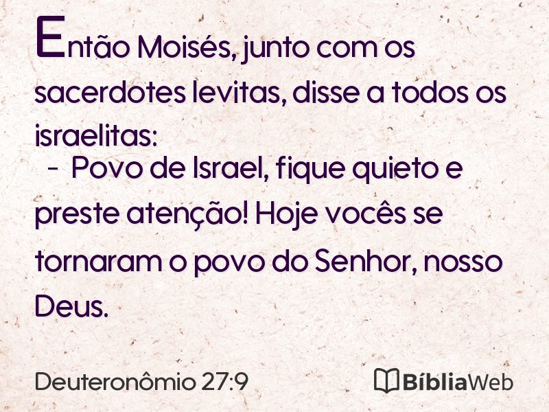 Deuteronômio 27:9 em imagem para compartilhar