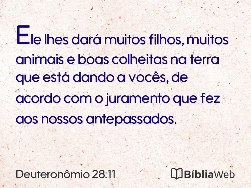 Deuteronômio 28:11 em imagem para compartilhar