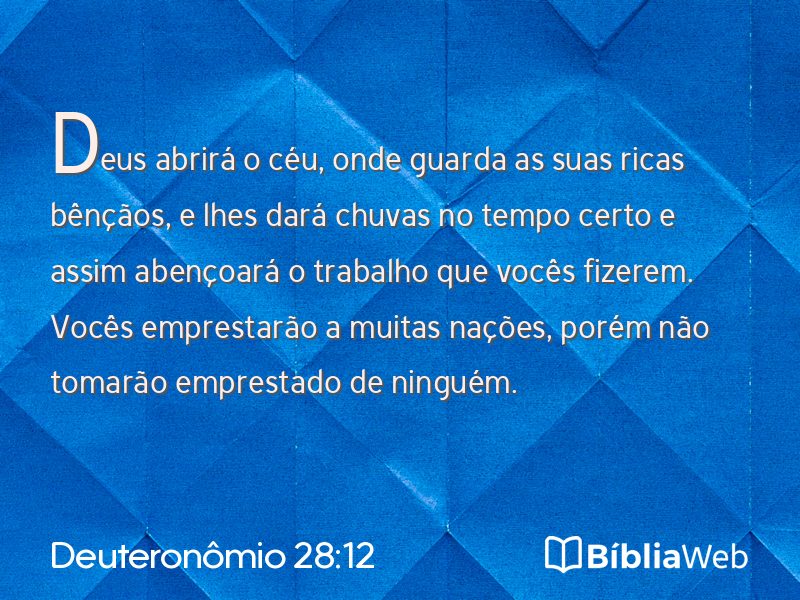 Deuteronômio 28:12 em imagem para compartilhar