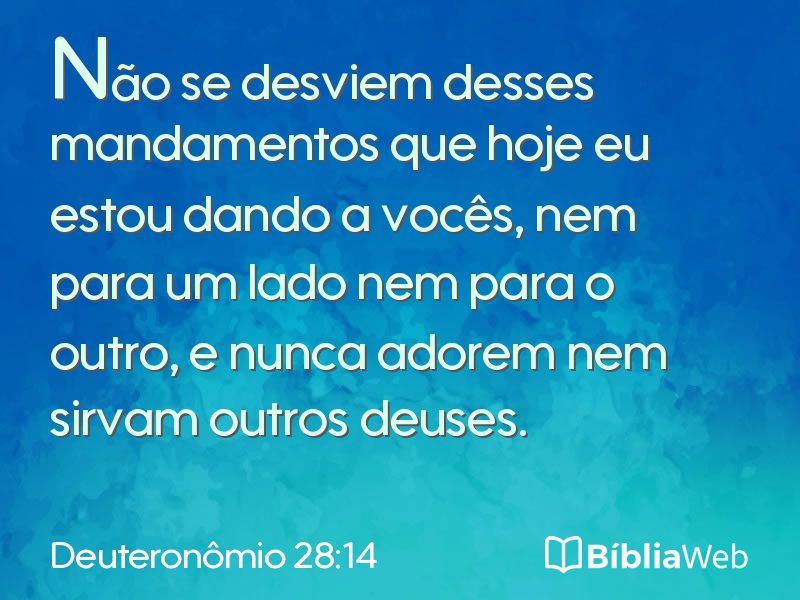 Deuteronômio 28:14 em imagem para compartilhar