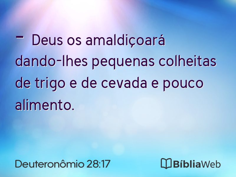 Deuteronômio 28:17 em imagem para compartilhar