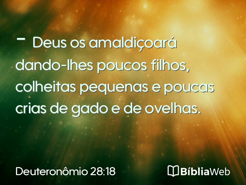 Deuteronômio 28:18 em imagem para compartilhar