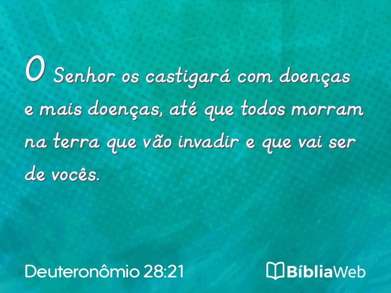 Deuteronômio 28:21 em imagem para compartilhar