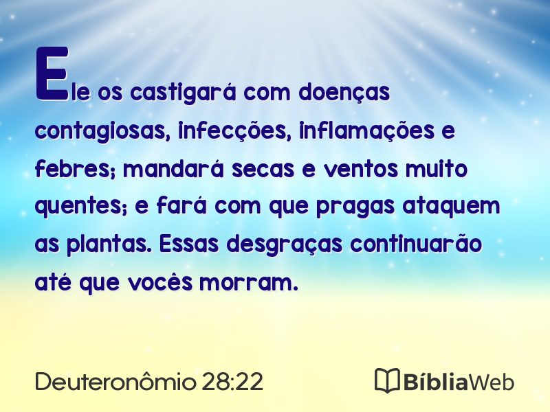 Deuteronômio 28:22 em imagem para compartilhar