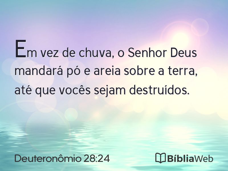 Deuteronômio 28:24 em imagem para compartilhar
