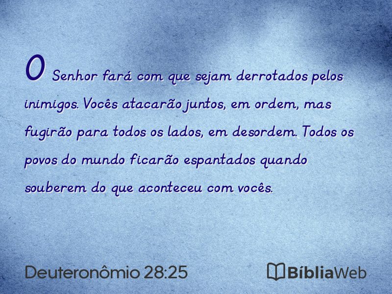 Deuteronômio 28:25 em imagem para compartilhar