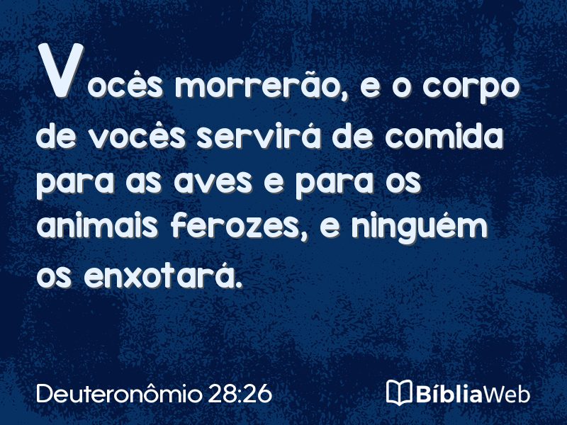 Deuteronômio 28:26 em imagem para compartilhar