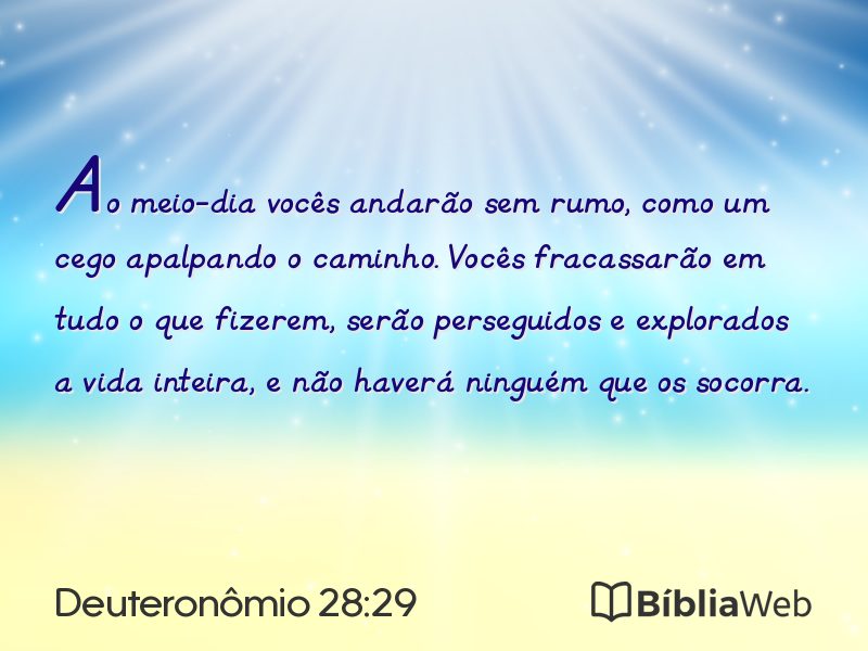 Deuteronômio 28:29 em imagem para compartilhar