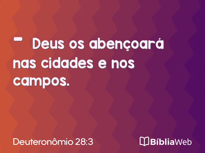 Deuteronômio 28:3 em imagem para compartilhar