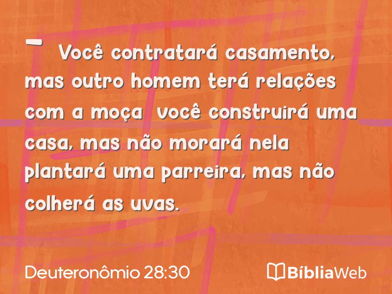 Deuteronômio 28:30 em imagem para compartilhar