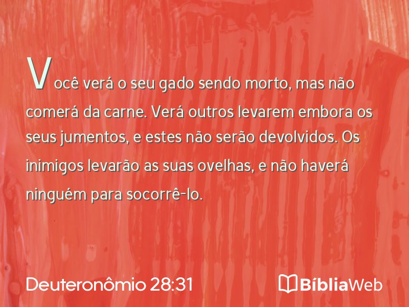 Deuteronômio 28:31 em imagem para compartilhar