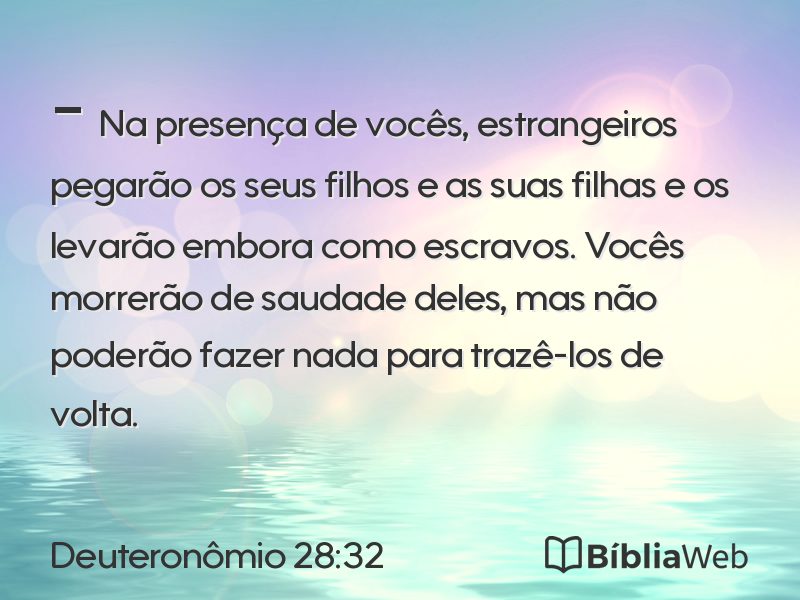 Deuteronômio 28:32 em imagem para compartilhar
