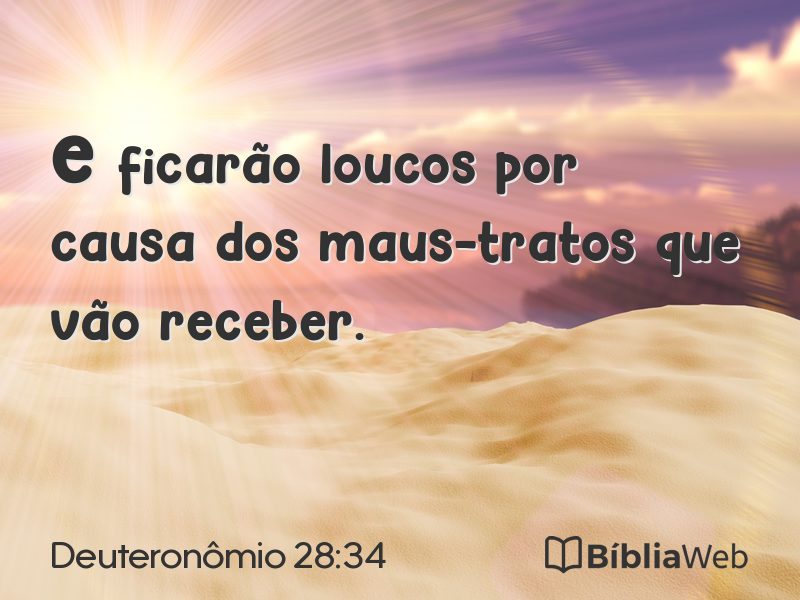 Deuteronômio 28:34 em imagem para compartilhar