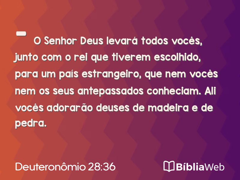 Deuteronômio 28:36 em imagem para compartilhar