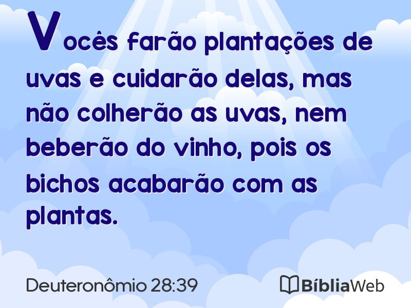 Deuteronômio 28:39 em imagem para compartilhar