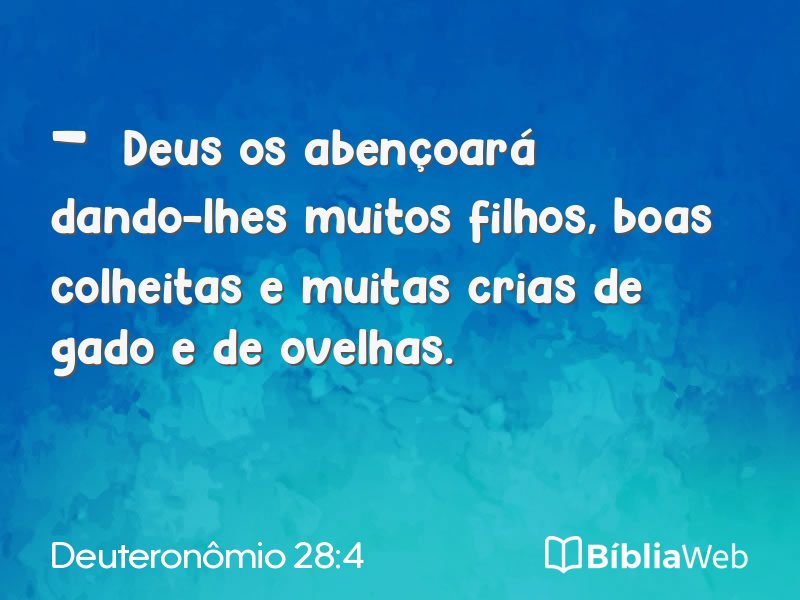 Deuteronômio 28:4 em imagem para compartilhar