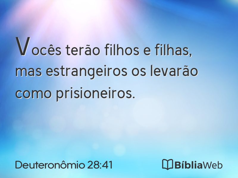 Deuteronômio 28:41 em imagem para compartilhar