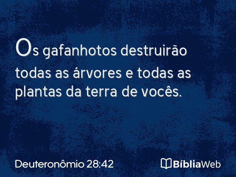 Deuteronômio 28:42 em imagem para compartilhar
