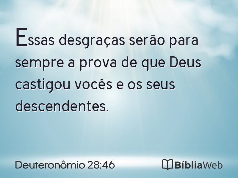 Deuteronômio 28:46 em imagem para compartilhar