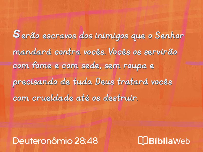 Deuteronômio 28:48 em imagem para compartilhar