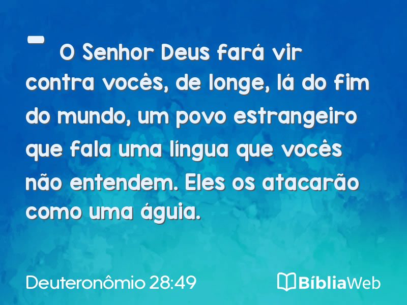 Deuteronômio 28:49 em imagem para compartilhar