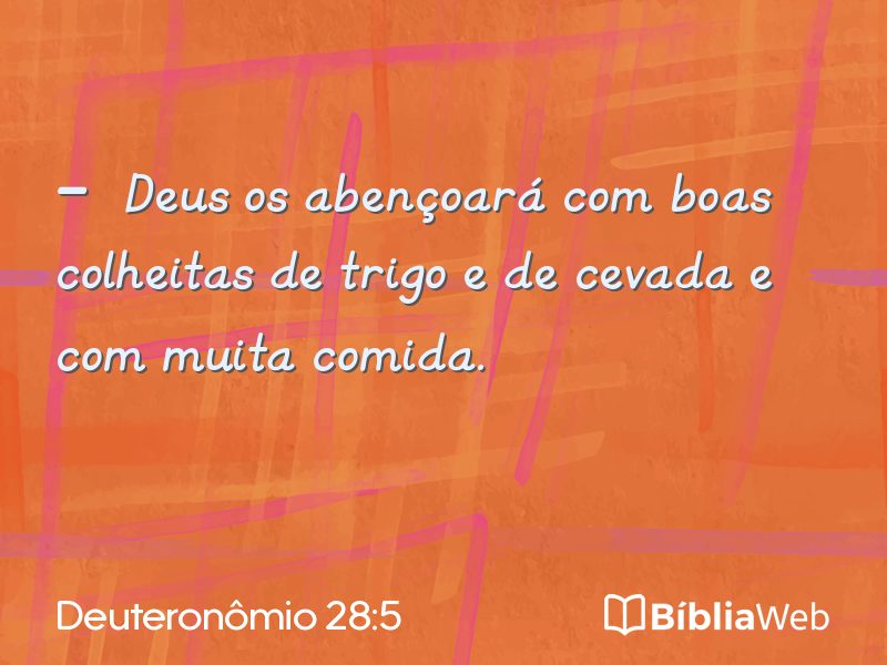 Deuteronômio 28:5 em imagem para compartilhar