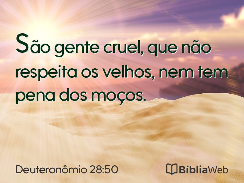 Deuteronômio 28:50 em imagem para compartilhar