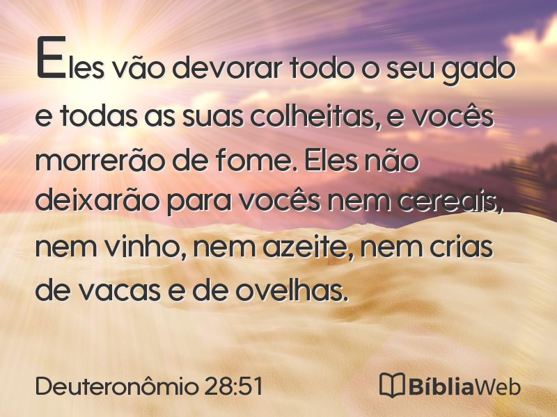 Deuteronômio 28:51 em imagem para compartilhar