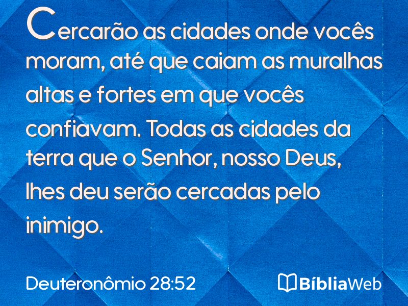 Deuteronômio 28:52 em imagem para compartilhar