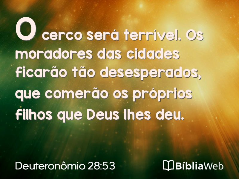 Deuteronômio 28:53 em imagem para compartilhar