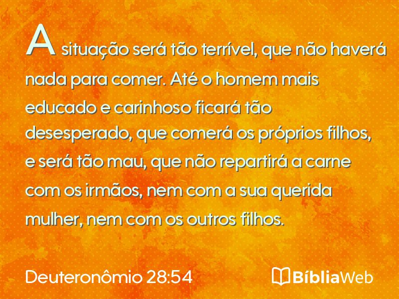 Deuteronômio 28:54 em imagem para compartilhar