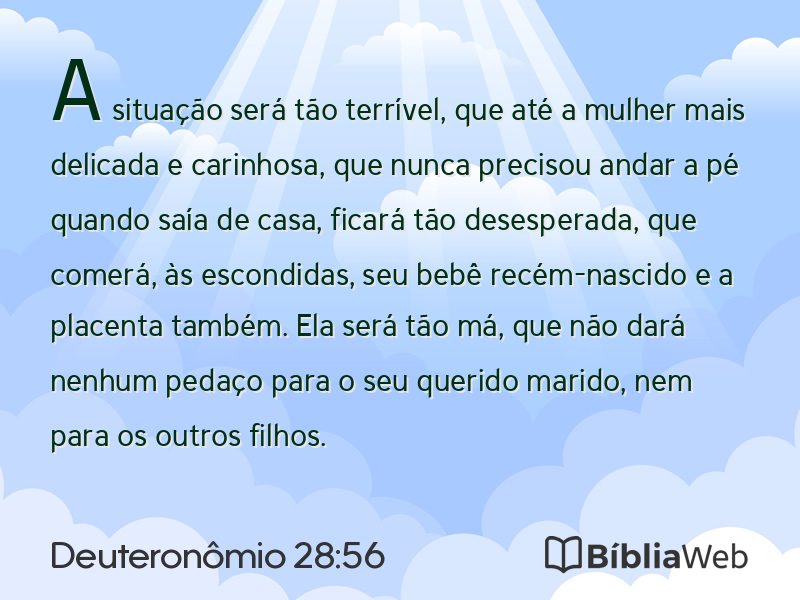Deuteronômio 28:56 em imagem para compartilhar