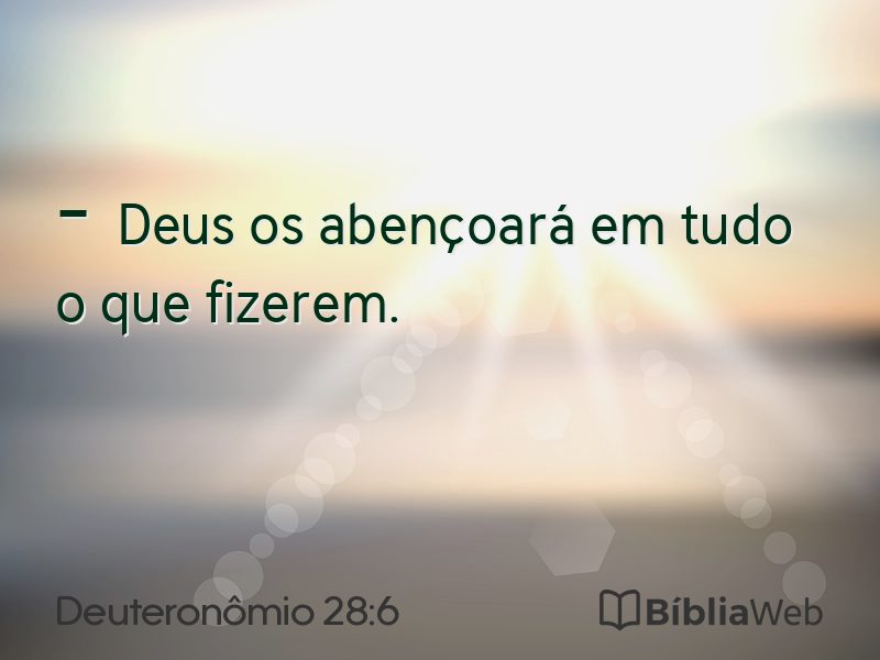 Deuteronômio 28:6 em imagem para compartilhar