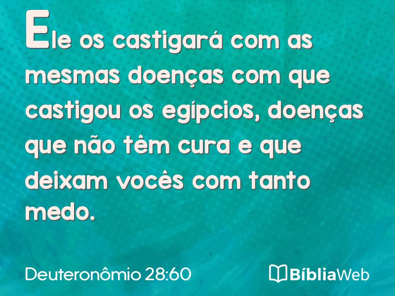 Deuteronômio 28:60 em imagem para compartilhar