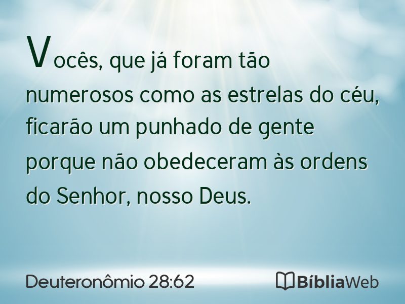 Deuteronômio 28:62 em imagem para compartilhar