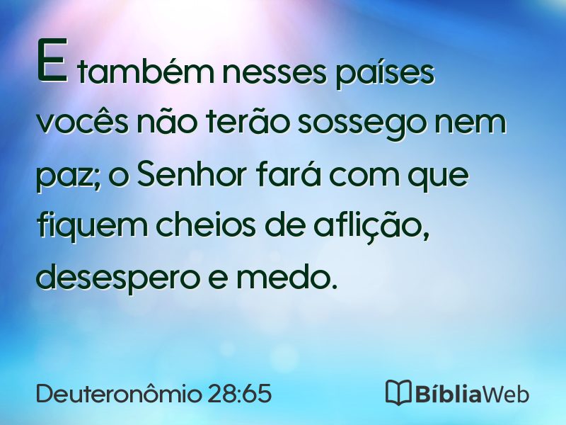 Deuteronômio 28:65 em imagem para compartilhar