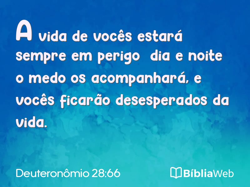 Deuteronômio 28:66 em imagem para compartilhar