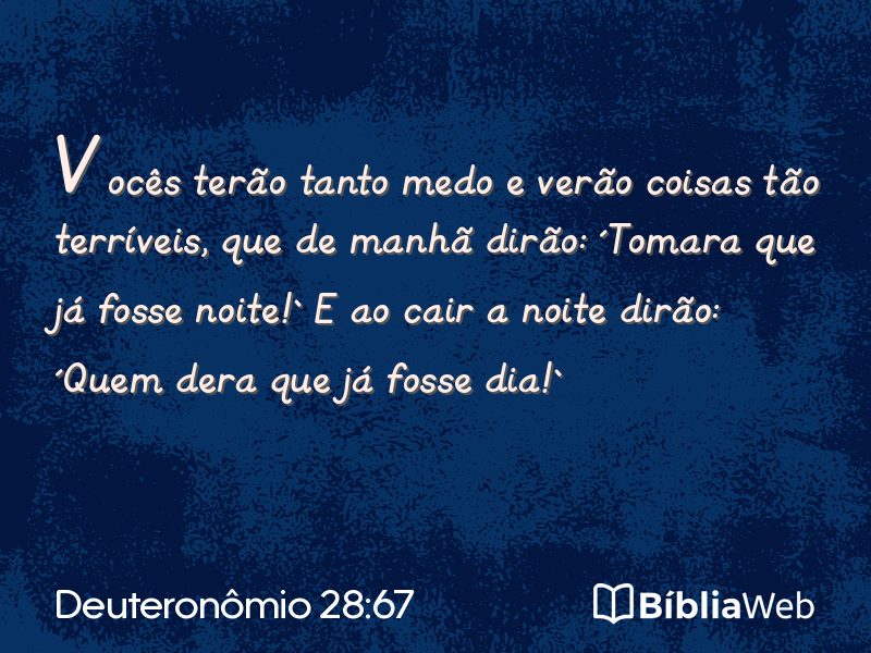 Deuteronômio 28:67 em imagem para compartilhar