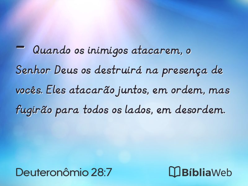 Deuteronômio 28:7 em imagem para compartilhar