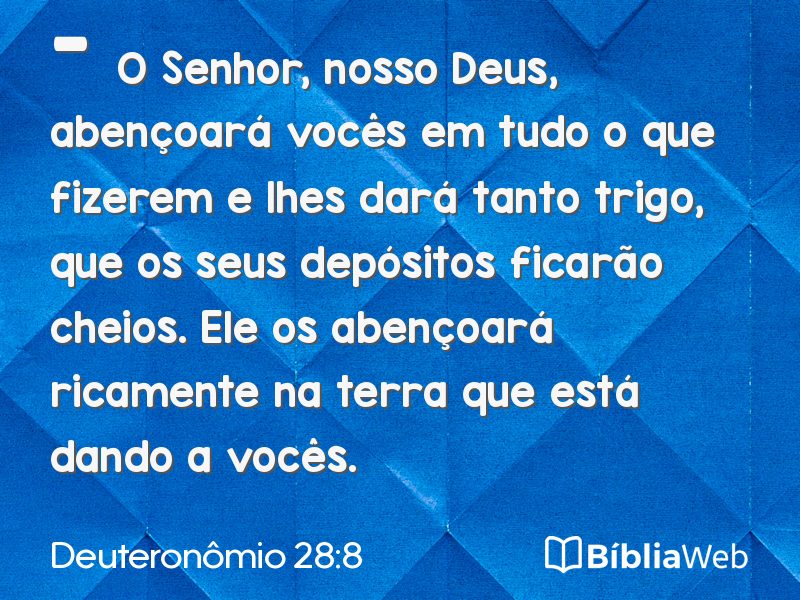 Deuteronômio 28:8 em imagem para compartilhar