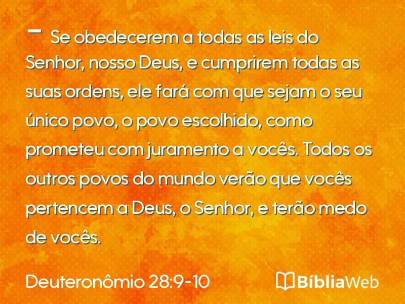 Deuteronômio 28:9-10 em imagem para compartilhar