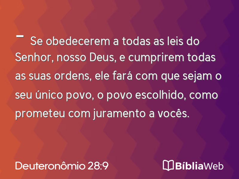 Deuteronômio 28:9 em imagem para compartilhar