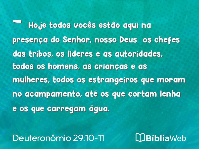 Deuteronômio 29:10-11 em imagem para compartilhar