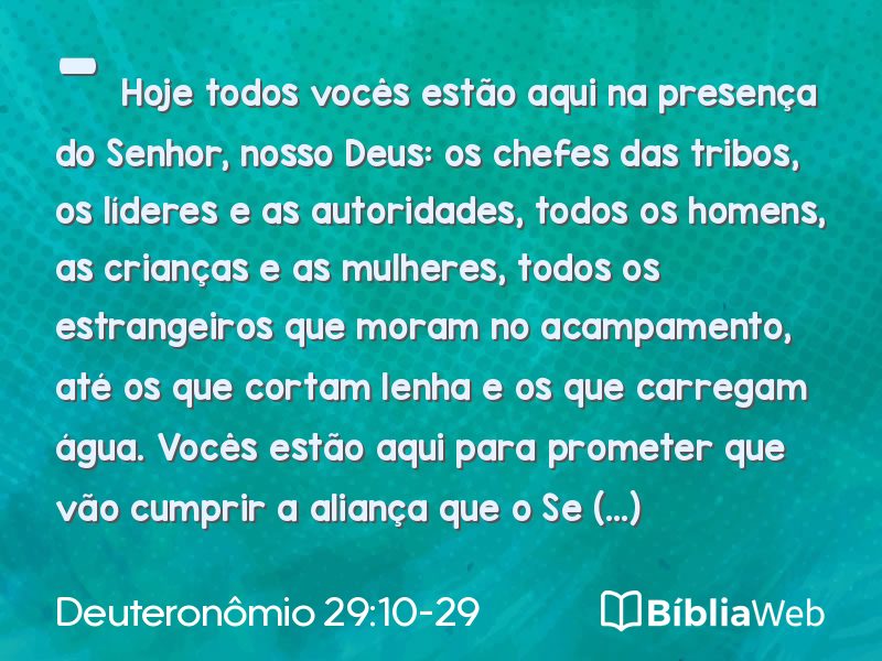 Deuteronômio 29:10-29 em imagem para compartilhar