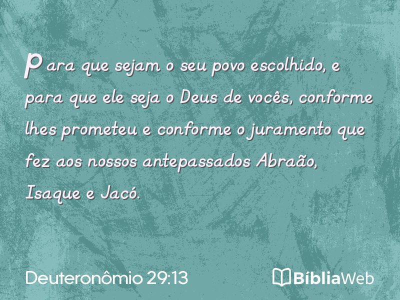 Deuteronômio 29:13 em imagem para compartilhar