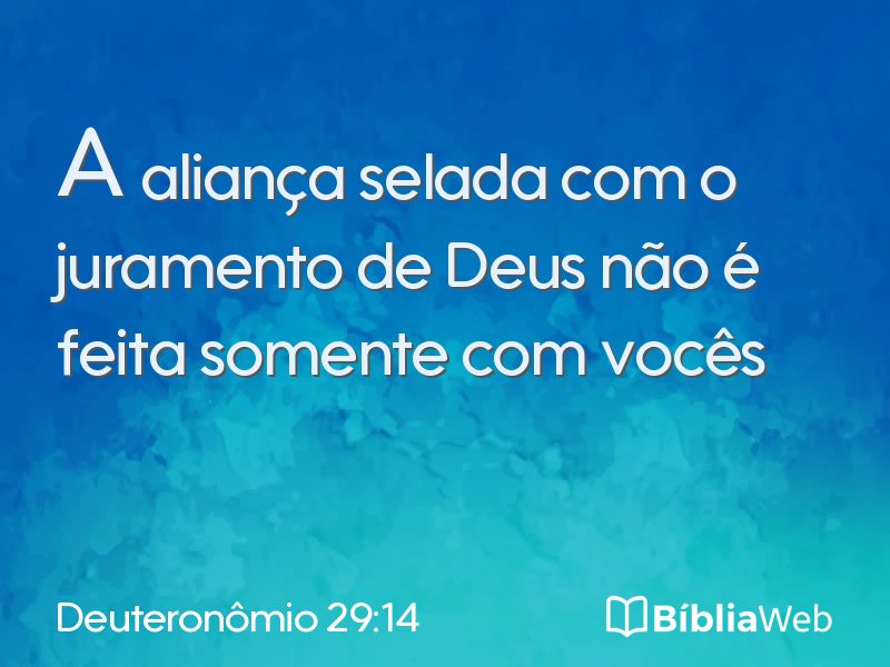 Deuteronômio 29:14 em imagem para compartilhar